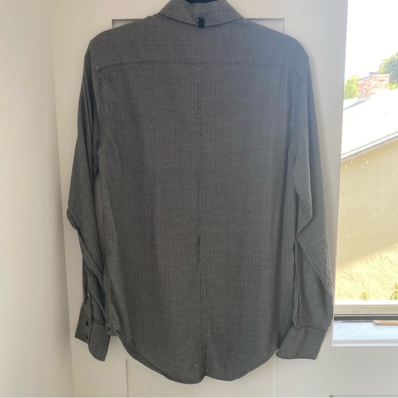 Rag and Bone - Men's Fit 2 Tomlin Shirt - Black and White Herringbone - size M - Picture 12 of 16